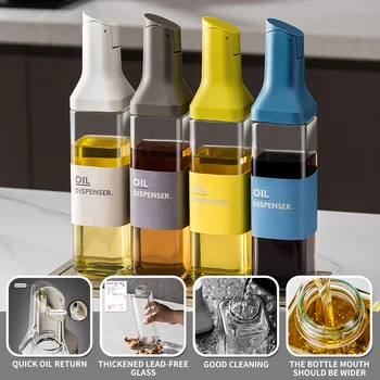 בקבוק שמן ביתיים למטבח מיכל זכוכית מתקן בקבוק חומץ לתיבול בקבוק דליפת הוכחה אוטומטי Flip גאדג ' טים למטבח