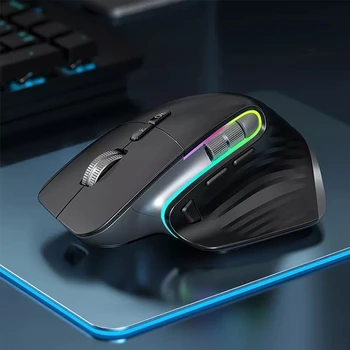 ג ' לי מסרק Bluetooth+2.4 עכבר אלחוטי G RGB עכבר משחקים עבור גיימר 4000DPI נטענת. המחשב עכברים ארגונומיים Slient