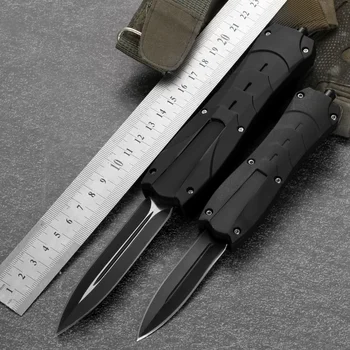 גבוה, קשיות חד קמפינג סכין יפנית עם מיקרו טכנולוגיה, מתאים עבור פעילויות חוצות ודיג. זה קומפקטי שחור
