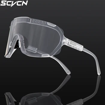 גברים Photochromic מחזור משקפי שמש לרכיבה על אופניים משקפיים אופני כביש אופניים Eyewear אבעבועות מחזור UV400 משקפי קוטביות MTB