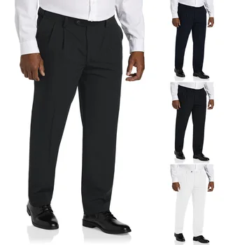גברים בתוספת גודל 5XL חליפת מכנסיים בגדי מותג העסק מכנסיים מזדמנים שמלת מכנסיים קלאסיים ישר אופנה משרד Мужские брюки