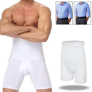 גברים הגוף מגבש את המותניים מאמן קצרים להרזיה גבוהה המותניים Shapewear מדגמנת תחתונים בוקסר תחתוני למתוח את הבטן שליטה תחתונים