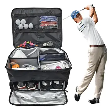 גולף ארגונית על הרכב המטען ארגונית עבור גולף אביזרים נשלפים המחיצה תיבת אחסון עם ידיות מרופדות קיבולת גדולה