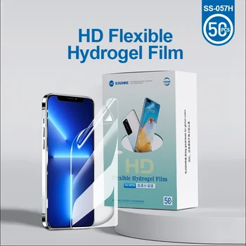 גמיש Hydrogel סרט מגן מסך, קצה השטח טלפון פלוטר חיתוך, מכונת HD, 50 יח ' /תיק ה-אס. אס 057H
