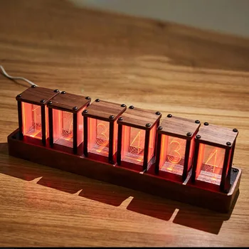  דיגיטלי Nixie Tube שעון עם RGB LED זוהר למשחקים WiFi תזמון יצירתי אלקטרוני שולחן העבודה שעונים קישוט רעיון מתנה