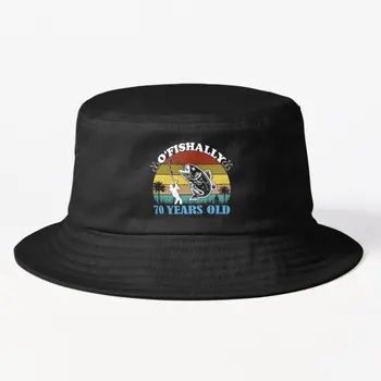 דייגים יום הולדת 70 או Fishally 70 יה דלי כובע שחור הקיץ Cheapu מוצק צבע דייגים ספורט Mens דגים כמוסות חיצוני