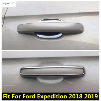 דלת המכונית להתמודד עם קערה מסגרת דפוס קישוט מכסה לקצץ מתאים פורד אקספדישן 2018 2019 ABS Chrome אביזרים חיצוניים קיט