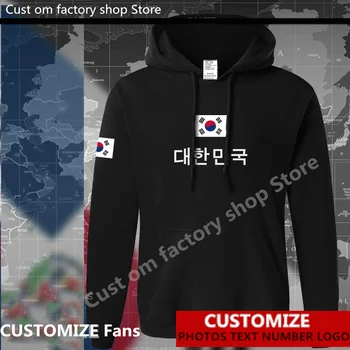 דרום קוריאה דגל קפוצ 'ון חינם מותאם אישית-ג' רזי אוהדים DIY שם מספר לוגו קפוצ ' ונים גברים נשים רופף מזדמן החולצה
