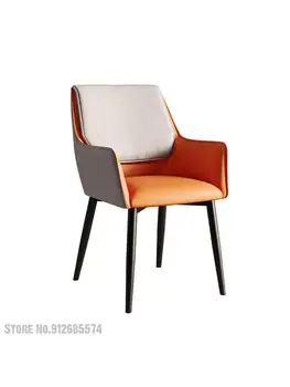 האוכל הכיסא הביתה סקנדינבי מודרני מינימליסטי הכיסא משענת הברזל אור מלון יוקרה מסעדה שולחן אוכל, כיסא איפור