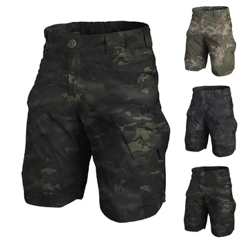 האופנה גברים של מטען צבאי מכנסיים קצרים מזדמנים הסוואה מודפס חופשי רב-כיס חיצוני ריצה קצרים מכנסי ברמודה