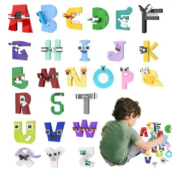 האלפבית בניין להגדיר 26 סגנון האלפבית האנגלי אבני הבניין להגדיר חינוך יצירתי DIY, צעצועים צעצועים חינוכיים עבור הילד.