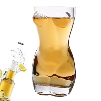 הגוף בצורת כוס יין וויסקי לכוס זכוכית בירה ספלים הגוף בצורה מעולה צורת הגוף כוס בירה, כוס רב תכליתי עבור בר רווקים