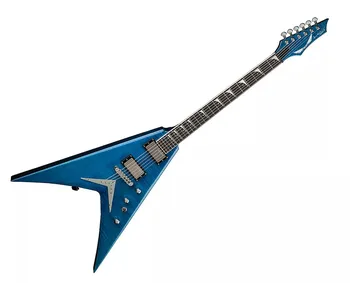 הגוף כחול 6 מיתרים גיטרה חשמלית עם רוזווד Fretboard,לא חומרה לספק שירות מותאם אישית