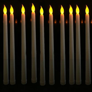 הוביל מוט ארוך אור הנר מקל להבת המנורה פחת נרות ליל כל הקדושים, חג המולד מסיבת חתונה אספקה הביתה קישוט פנס