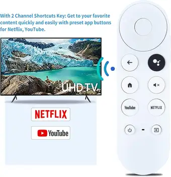 החלפת Remote for Google Chromecast 4k שלג Streaming Media Player (שליטה בלבד) - GA01919REM GA01919-לנו