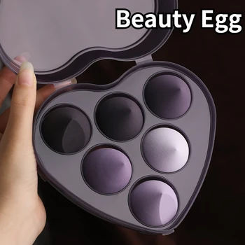 היופי ביצה להגדיר את הדלעת פודרה טיפת מים אבקת ביצים כרית אוויר נהג על קרם או נוזל יישומים איפור ספוג