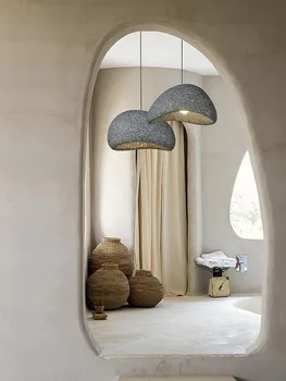 היפנית וואבי סאבי Led תליון מנורה מודרנית פשוטה הסלון, חדר השינה בר נברשת אור לופט רטרו מקורה דקו תלוי אורות