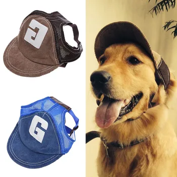 הכלב כובע כלב קרם הגנה כובע כובע בייסבול ספורט תחת כיפת השמיים כובע עם אוזניים חורים מתכוונן לחיות מחמד כובע קטנים ובינוניים כלב כלבים גדולים