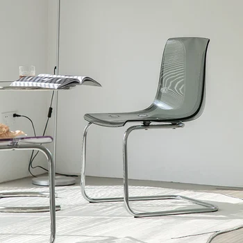 המטבח הנורדי צסקה כסאות אוכל מודרניים סלון שולחן אקריליק ברור הכיסא עיצוב מינימליסטי Sillas פארא Comedor רהיטים WK50DC