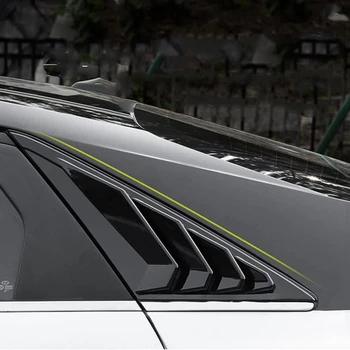 המכונית החלון התריסים תריס לקצץ כיסוי עבור יונדאי Elantra 2021-2023 אוורור סקופ צל לקשט מבריק שחור