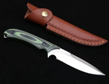 המלך DA1 ישר תיקנו את להב הסכין 8CR13MOV להב G10 להתמודד טקטית כיס ציד דיג EDC כלי הישרדות חג המולד מתנה סכינים