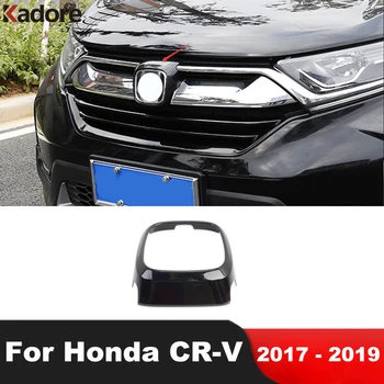 הסורג הקדמי לוגו מסגרת הכיסוי לקצץ הונדה CRV-CR-V 2017 2018 2019 סיבי פחמן המכונית ראש לוגו סביב קישוט אביזרים