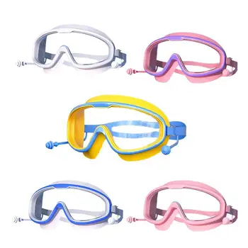 הפעוט לשחות משקפי מגן נגד UV הילד משקפות צלילה אנטי ערפל לשחות עם משקפי אנטי ערפל עיצוב עבור שנורקלינג, צלילה שחייה