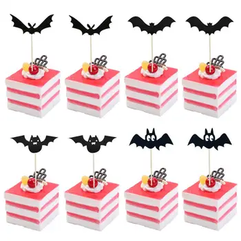 הקאפקייקס להתבלט קישוטים מפחיד ליל כל הקדושים עטלפים Toppers עוגה סט של 8 קישוטי עוגה למסיבות Cosplay ימי הולדת