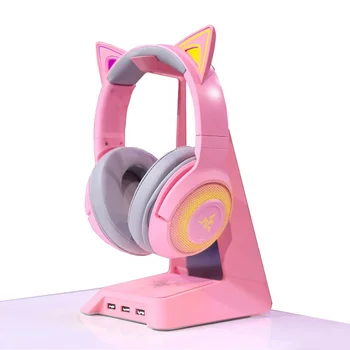 הקראקן BT קיטי מהדורה אוזניות RGB 5.0 wireless gaming headphone מובנה מיקרופון למחשב נייד אביזרים ורוד