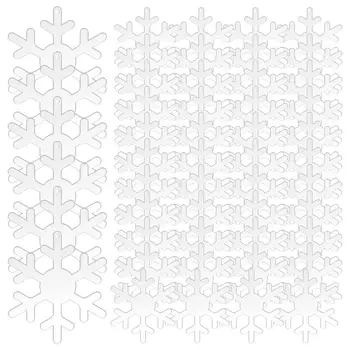 חג המולד אקריליק פתית שלג קישוטים אקריליק שקוף לבנבן קישוטי עץ חג המולד שלג בחורף נושא אקריליק חג המולד