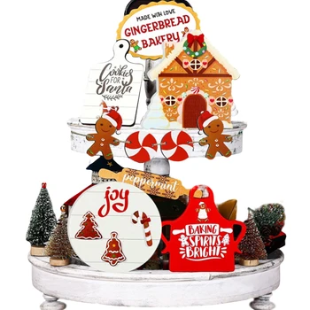 חג המולד בשכבות מגש תפאורה חג המולד נושאים עצמית לארגן את עץ עיצוב קריקטורה עיצוב הבית בר חנות החווה