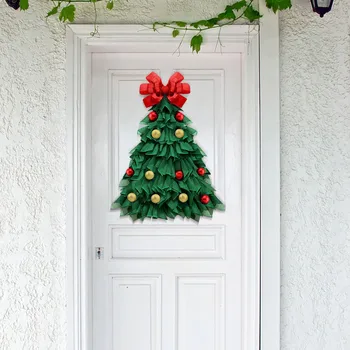 חג המולד תליון עץ חג המולד זר תליונים על עץ חג המולד גן בית החווה תלוי דלת מיוחדת, צורה, קישוט