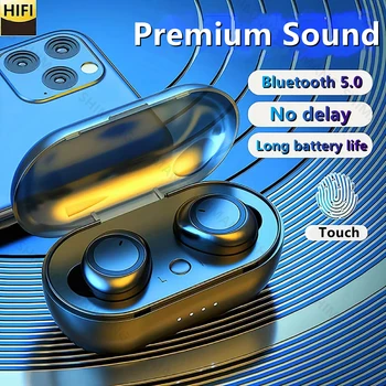 חדש, Y50 TWS-Bluetooth תואם אוזניות אלחוטיות אוזניות StereoHeadset ספורט אוזניות עם מיקרופון טעינה תיבת עבור טלפון חכם
