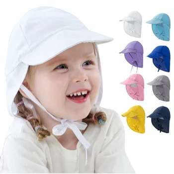 חדש ההגירה ילדים כובע השמש לנשימה מוצק צבע חוף כובע מתכוונן גברים ונשים התינוק דייג הכובע