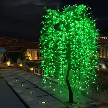 חדש ונוצץ מלאכותי עצי ערבה בוכייה אורות 864pcs נוריות 1.5 מ ' /(4.9 רגל) חג המולד דקורטיביים נוף המנורה חוצות