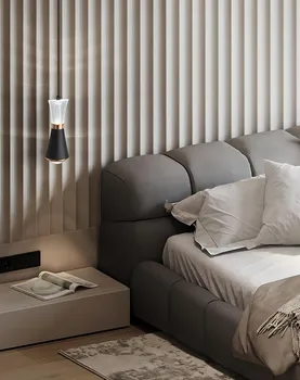 חדש ליד המיטה שנדליר מודרני מינימליסטי חדר שינה במלון חדר אוכל רקע קיר אורות דקורטיביים