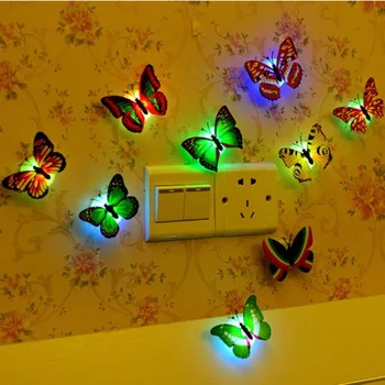 חדש צבעוני רומנטי הוביל פרפר לילה אור LED בית עיצוב חדר המנורה TopSale