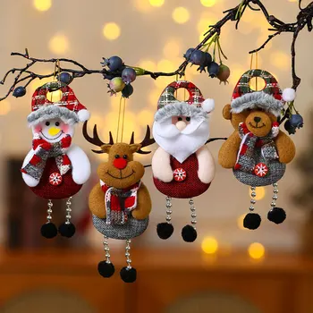 חדש קישוט חג המולד קטע קישוט סקיצה מתנה קלאסית קלאוס, איש שלג בובה DIY תלוי עץ חג מולד חדש האוזן גן. קישוט