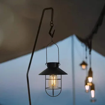 חיצוני קמפינג מנורה סולארית מנורת הגן הביתה אווירת רטרו יד מנורת פנס קמפינג קמפינג אוהל המנורה