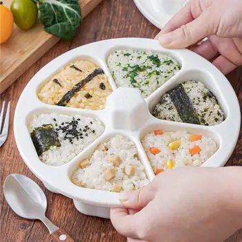 חסון כדור האורז שהופך כלי אוכל כיתה מכינה סושי לשימוש חוזר יפני משולש כדור אורז להכנת סושי