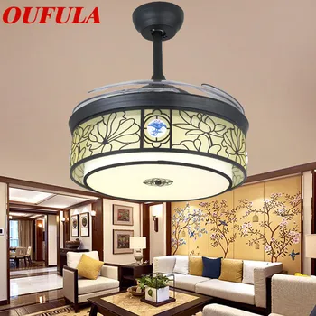 טיילה מודרני מאוורר התקרה אורות מנורות הנשמה שלט בלתי נראה מאוורר הלהב חדר אוכל חדר השינה מסעדה