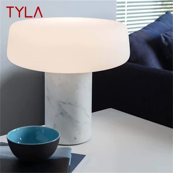 טיילה נורדי שולחן אור פאר מודרני משובח השיש מנורת שולחן LED הביתה השינה ליד המיטה בסלון עיצוב