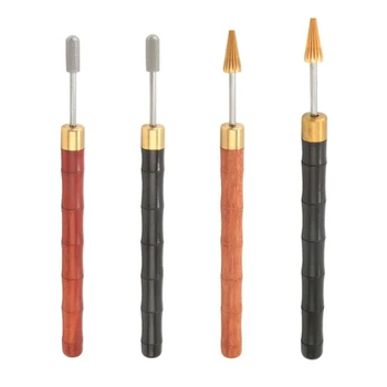 ידית עץ Leathercraft קצוות צבע עט רולר צבע המוליך מושלם כלי מדויק קצוות טיפולים הנפט עט
