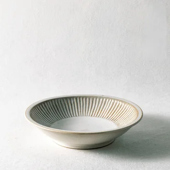 יפנית גס קדרות, צלחות קרמיקה עמוק צלחת סלט מגש שולחן יצירתי כלים להגשה מטבח כלי בית