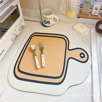 יצירתי במטבח שטיח מכונת קפה השטיח סופג צלחת ייבוש מחצלות החלקה ניקוז משטח שולחן מפית שולחן האוכל השטיח
