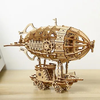 יצירתי ספינת האוויר מודל פאזלים מודלים ערכת הילד דגם הרכב למבוגרים בעבודת יד, צעצועי עץ דגם DIY 3D פאזל צעצועים