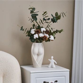 יצירתיות עיצוב אגרטלי פרחים מודרני אגרטל עיצוב הבית הנורדי קרמיקה מיובשים סירים אמנות מפעל אביזרים Office Desktop עיצוב