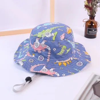כובע קרם הגנה לתינוק כובע כובע כובע בנות בנים שמש הקיץ של דייג כובעי בייסבול שחור עור דלי הכובע