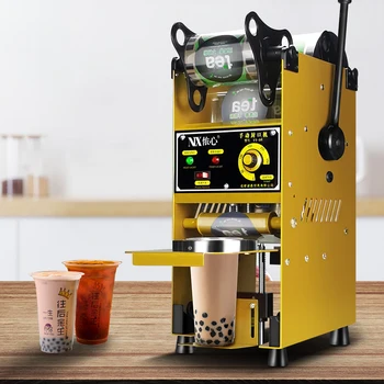 כוס משקה איטום מכונת תה חלב חנות איטום מכונה אוטומטית לחלוטין מסחרי קפה מיץ חלב סויה משקה חום אוטם