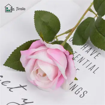 כלה אביזרי מציאותי פרחים מלאכותיים רוז Diy באיכות גבוהה עבור מסיבת החתונה קטיפה רוז קישוט הבית מזויף פרח